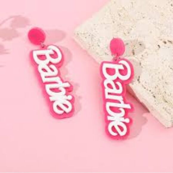 Jewelry - Barbie Pink Dangle Earrings NWT